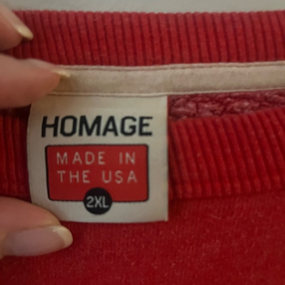 HOMAGE Red Sweatshirt- 2XL crewneck . - Picture 3 of 5